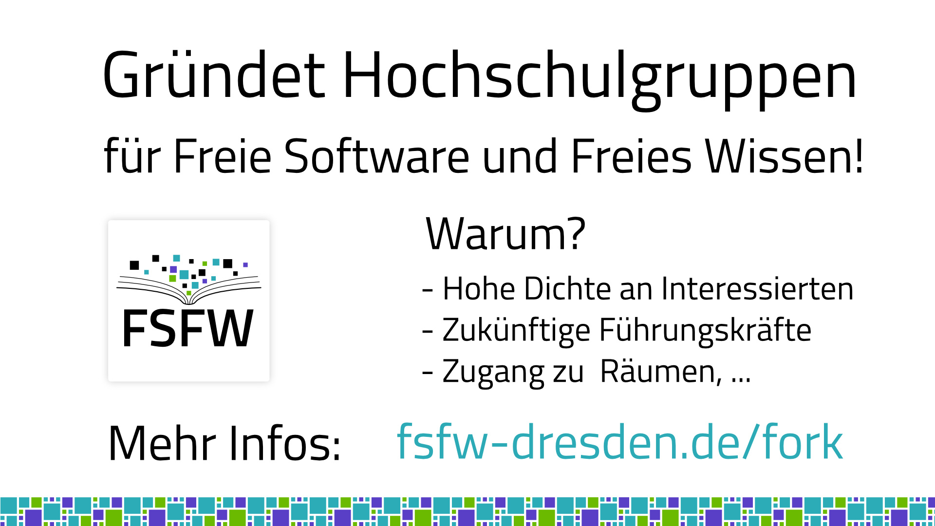 Aufruf Hochschulgruppen zu gründen.